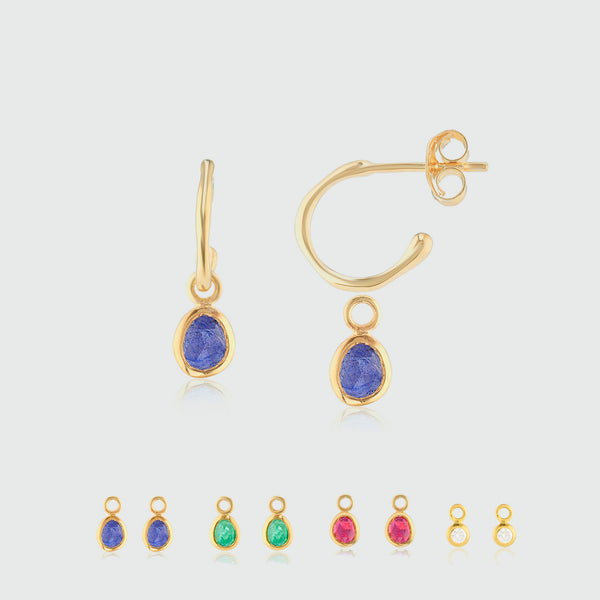 Hampton Gold Vermeil Interchangeable Gemstone Earrings