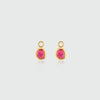 Hampton Ruby & Gold Vermeil Interchangeable Gemstone Drops-Auree Jewellery