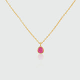 Hampton Ruby & Gold Vermeil Necklace-Auree Jewellery