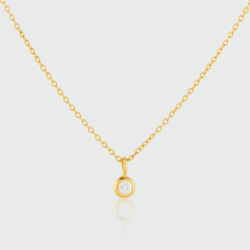 Hampton Moissanite & Gold Vermeil Necklace-Auree Jewellery