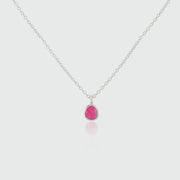 Hampton Ruby & Silver Necklace