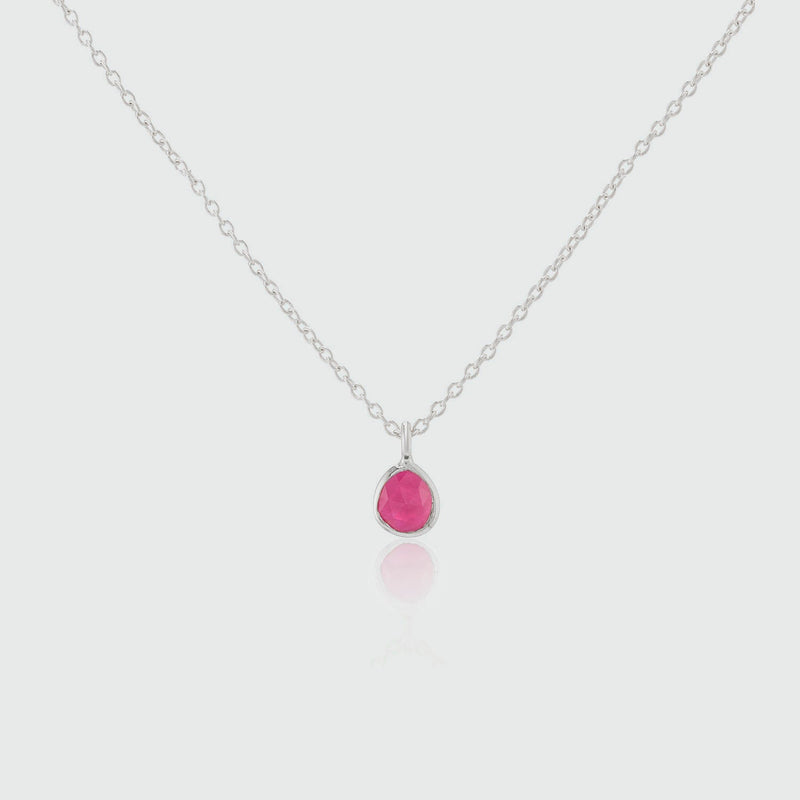 Hampton Ruby & Silver Necklace