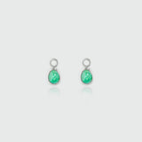 Hampton Emerald & Silver Interchangeable Gemstone Drops