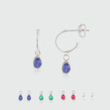 Hampton Silver Interchangeable Gemstone Earrings-Auree Jewellery