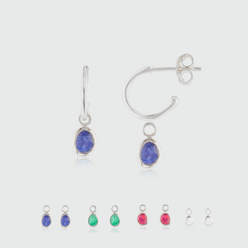 Hampton Silver Interchangeable Gemstone Earrings
