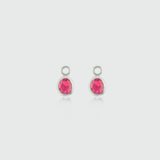 Hampton Ruby & Sterling Silver Interchangeable Gemstone Drops-Auree Jewellery