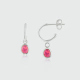 Hampton Ruby & Sterling Silver Interchangeable Gemstone Drops