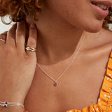 Hampton Ruby & Silver Necklace