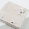 Hampton Sapphire & Silver Interchangeable Gemstone Earrings-Auree Jewellery