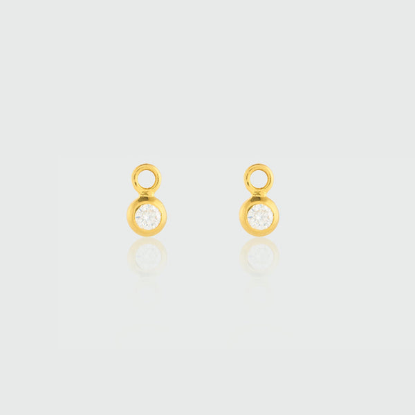 Hampton Moissanite & Gold Vermeil Interchangeable Gemstone Drops-Auree Jewellery