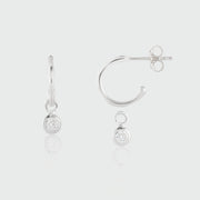 Hampton Moissanite & Silver Interchangeable Gemstone Earrings