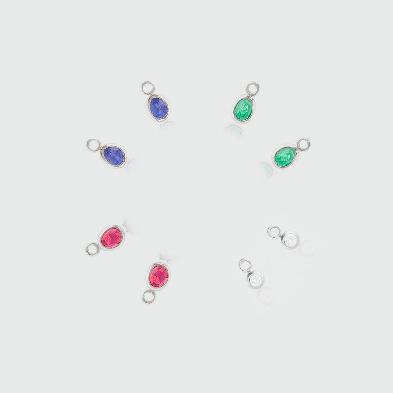 Hampton Silver Interchangeable Gemstone Drops-Auree Jewellery