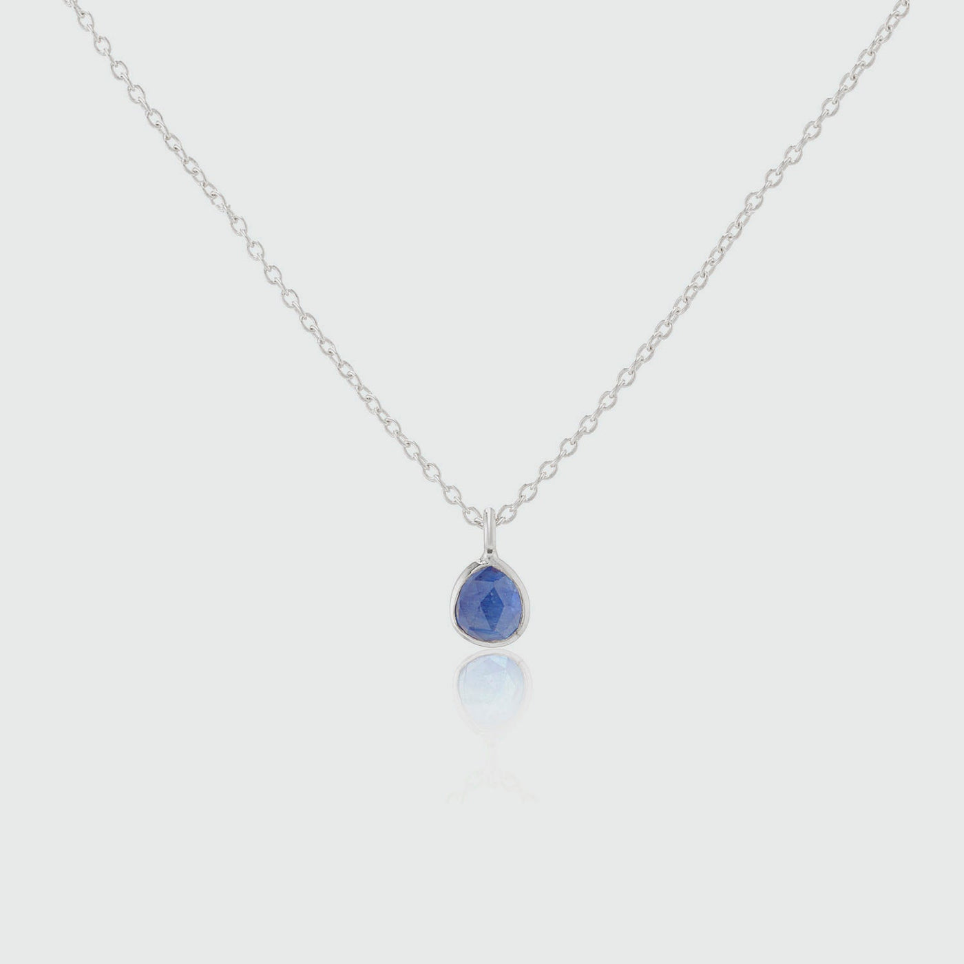 Silver sapphire pendant hotsell