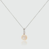 Harcourt White Pearl & Cubic Zirconia Sterling Silver Round Pendant