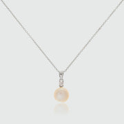 Harcourt White Pearl & Cubic Zirconia Sterling Silver Round Pendant