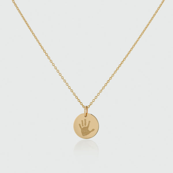 Bellevue 9ct Gold Handprint Pendant-Auree Jewellery