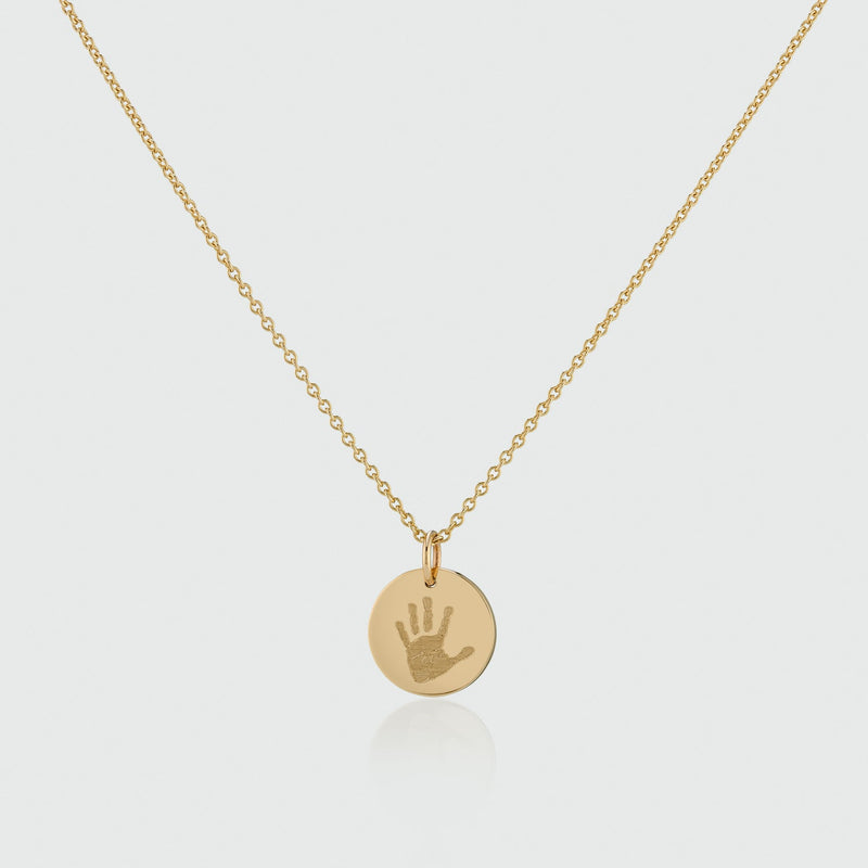 Bellevue 9ct Gold Handprint Pendant-Auree Jewellery