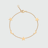 Alta Gold Vermeil Star & Moon Bracelet-Auree Jewellery