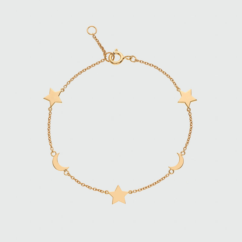 Alta Gold Vermeil Star & Moon Bracelet