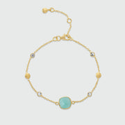 Iseo Amazonite & Gold Vermeil Bracelet