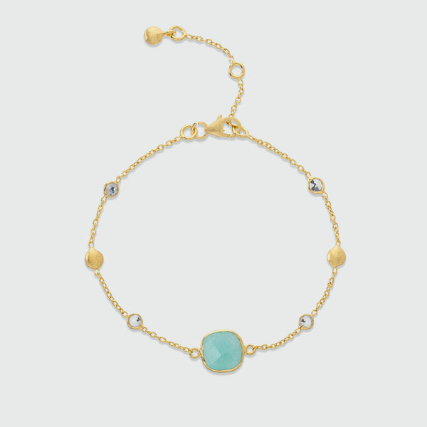 Iseo Amazonite & Gold Vermeil Bracelet