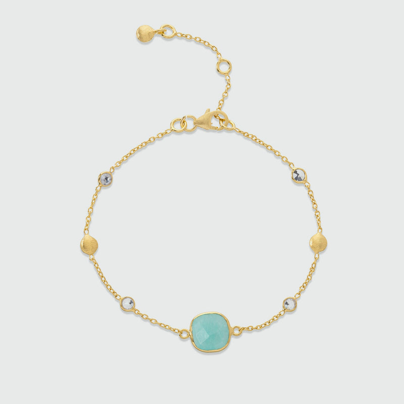 Iseo Amazonite & Gold Vermeil Bracelet
