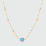 Iseo Blue Chalcedony & Gold Vermeil Necklace