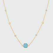 Iseo Blue Chalcedony & Gold Vermeil Necklace