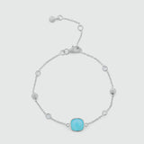 Iseo Blue Chalcedony & Sterling Silver Bracelet