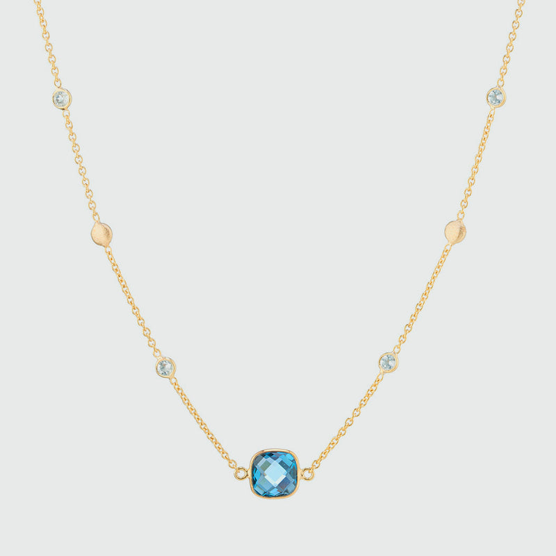 Iseo London Topaz & Gold Vermeil Necklace-Auree Jewellery