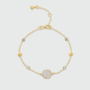 Iseo Pink Chalcedony & Gold Vermeil Bracelet-Auree Jewellery