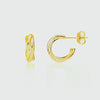 Knightsbridge Mini Yellow Gold Vermeil Triple Hoop Earrings-Auree Jewellery