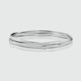 Walton 9ct White Gold Russian Wedding Bangle-Auree Jewellery