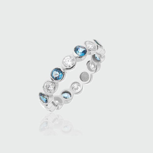 Limited Edition |  London Topaz & Moissanite Silver Ring