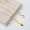 Lulea Moonstone & Gold Vermeil Pendant Necklace-Auree Jewellery