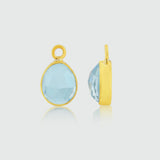 Manhattan Gold & Blue Topaz Interchangeable Gemstone Drops-Auree Jewellery