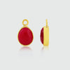 Manhattan Gold & Fuchsia Pink Chalcedony Interchangeable Gemstone Drops-Auree Jewellery