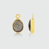 Manhattan Gold & Labradorite Interchangeable Gemstone Drops-Auree Jewellery