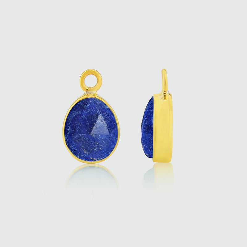 Manhattan Gold & Lapis Lazuli Interchangeable Gemstone Drops-Auree Jewellery