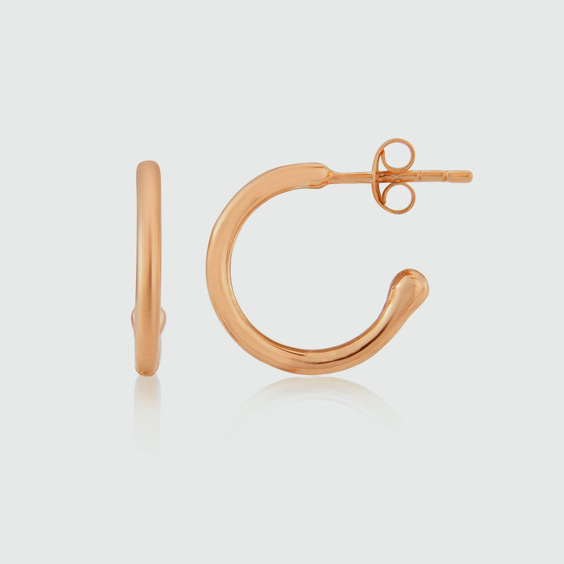 Manhattan Rose Gold Vermeil Hoop Earrings