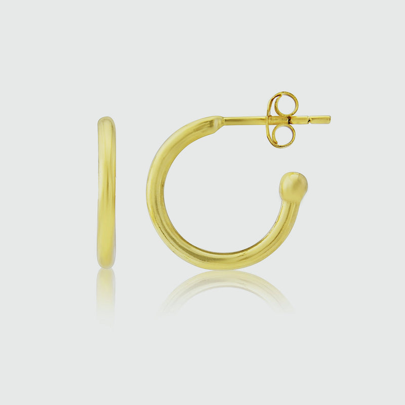 Manhattan Gold Vermeil Hoop Earrings-Auree Jewellery