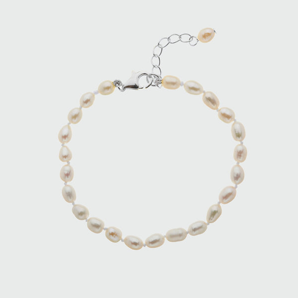 Gloucester Mini Pearl & Silver Bracelet-Auree Jewellery