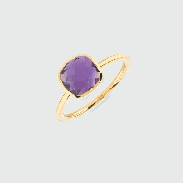 Mondello Amethyst Gold Vermeil Ring-Auree Jewellery