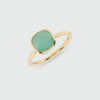 Mondello Aqua Quartz Gold Vermeil Ring-Auree Jewellery
