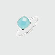 Mondello Aqua Quartz Sterling Silver Ring-Auree Jewellery