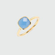 Mondello Blue Chalcedony Gold Vermeil Ring