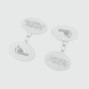 Bellevue Sterling Silver Footprint Cufflinks-Auree Jewellery