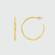 Olivera Medium Gold Vermeil Hoop Earrings-Auree Jewellery