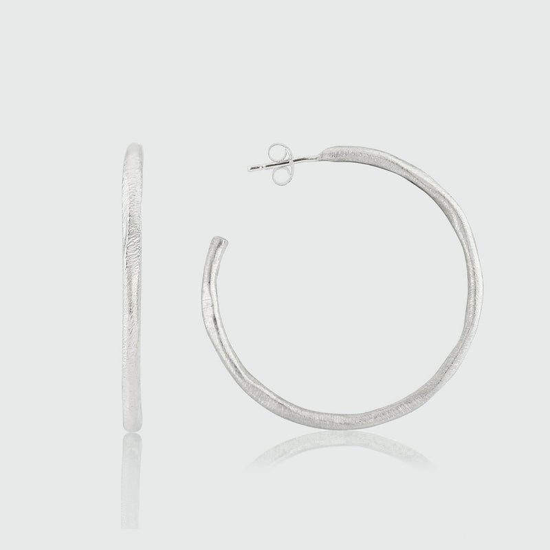 Olivera Sterling Silver Large Hoop Earrings-Auree Jewellery