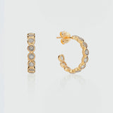 Ortigia Labradorite & Gold Vermeil Hoop Earrings